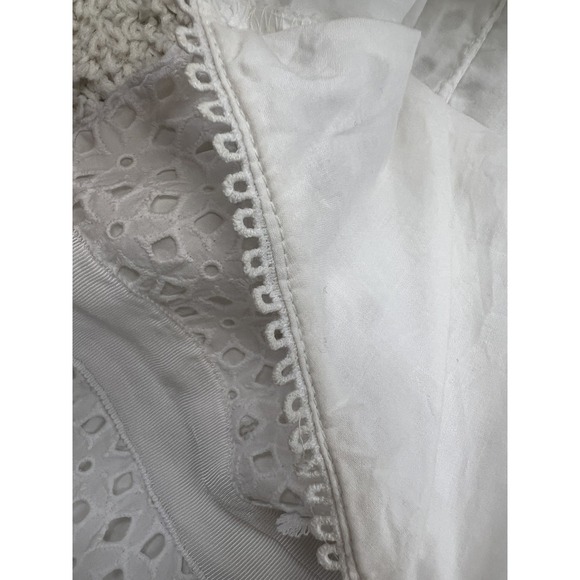 Banana Republic Jumpsuit Womens 4 Sleeveless Cropped Eyelet Lace Back Zip Dressy - Picture 7 of 13